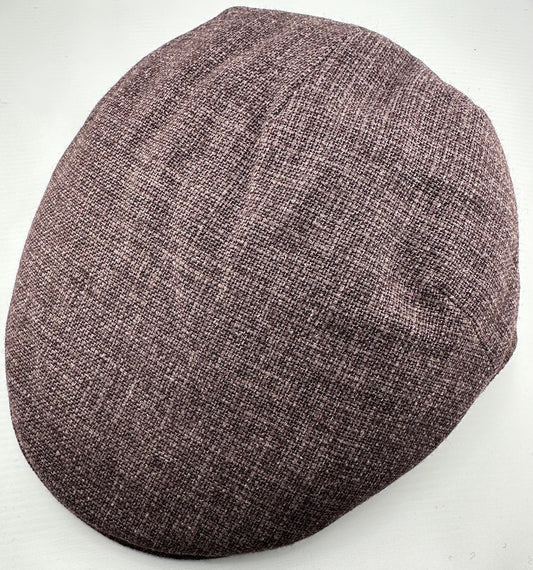 "The Plum Brown" Italian Linen and Silk Flat Cap by Alfonso D'Este