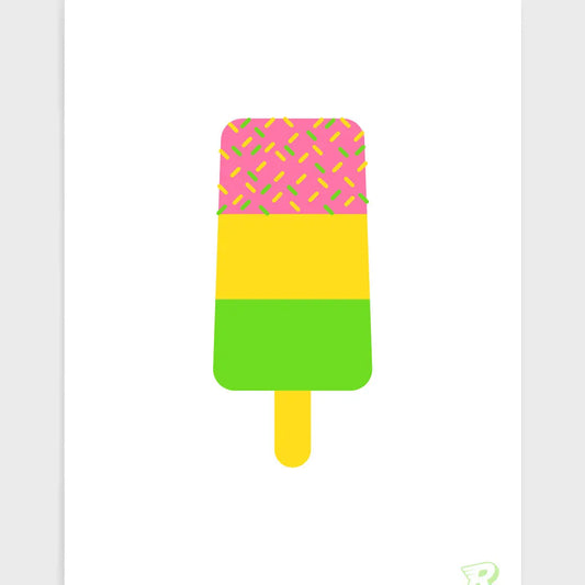 Icy Lolly Trio Colors Art Print
