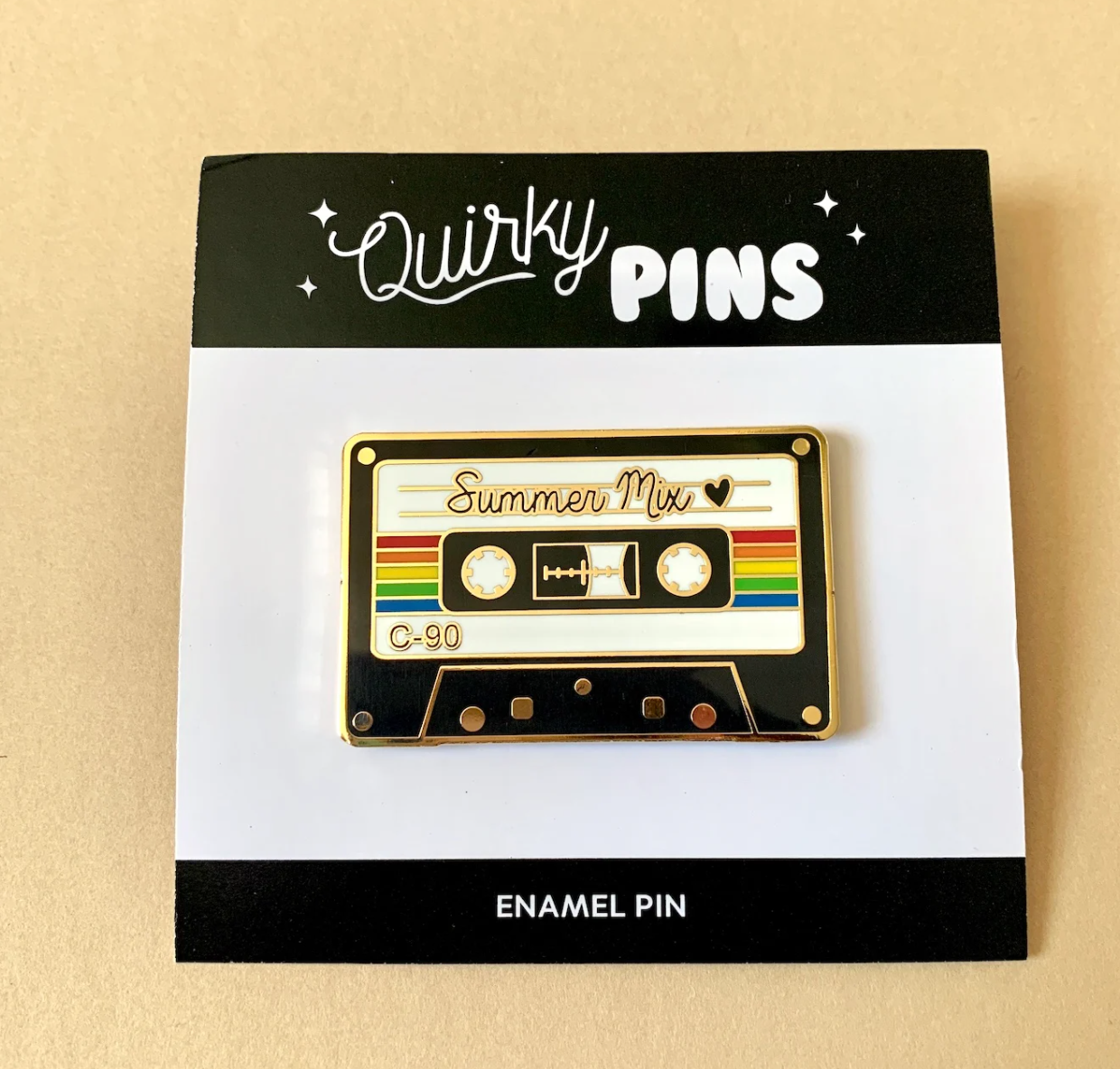 Summer Mix Tape Enamel Pin