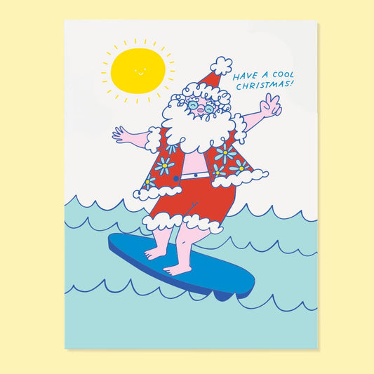 Surfin Santa Card