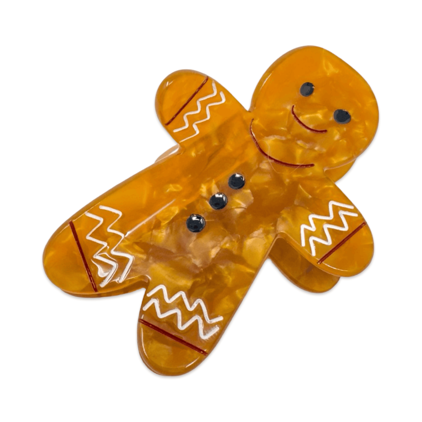 Midi Gingerbread Cookie Hair Claw Clip