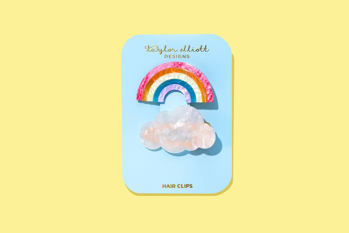 Rainbow + Cloud Hair Clip Set