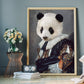 Cavalier Panda Portrait Print