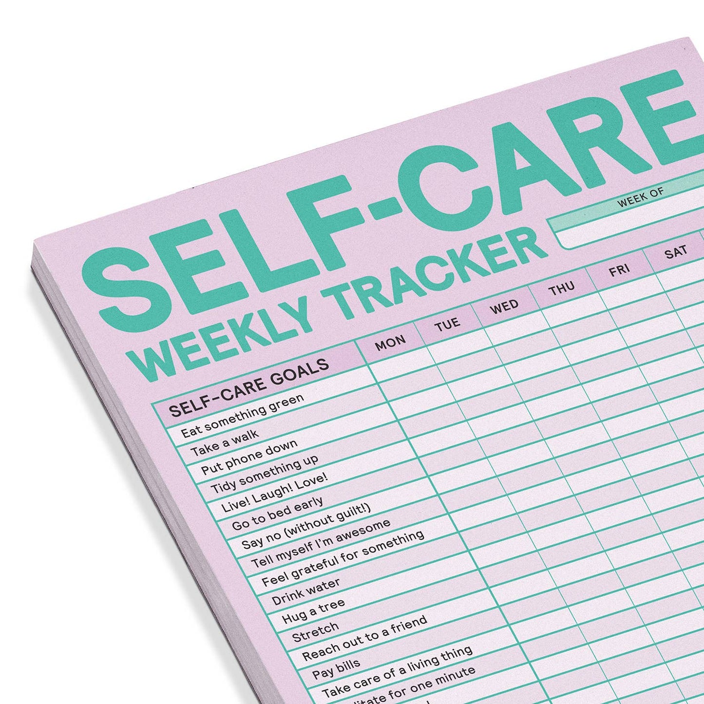 Self-Care Weekly Tracker Pad