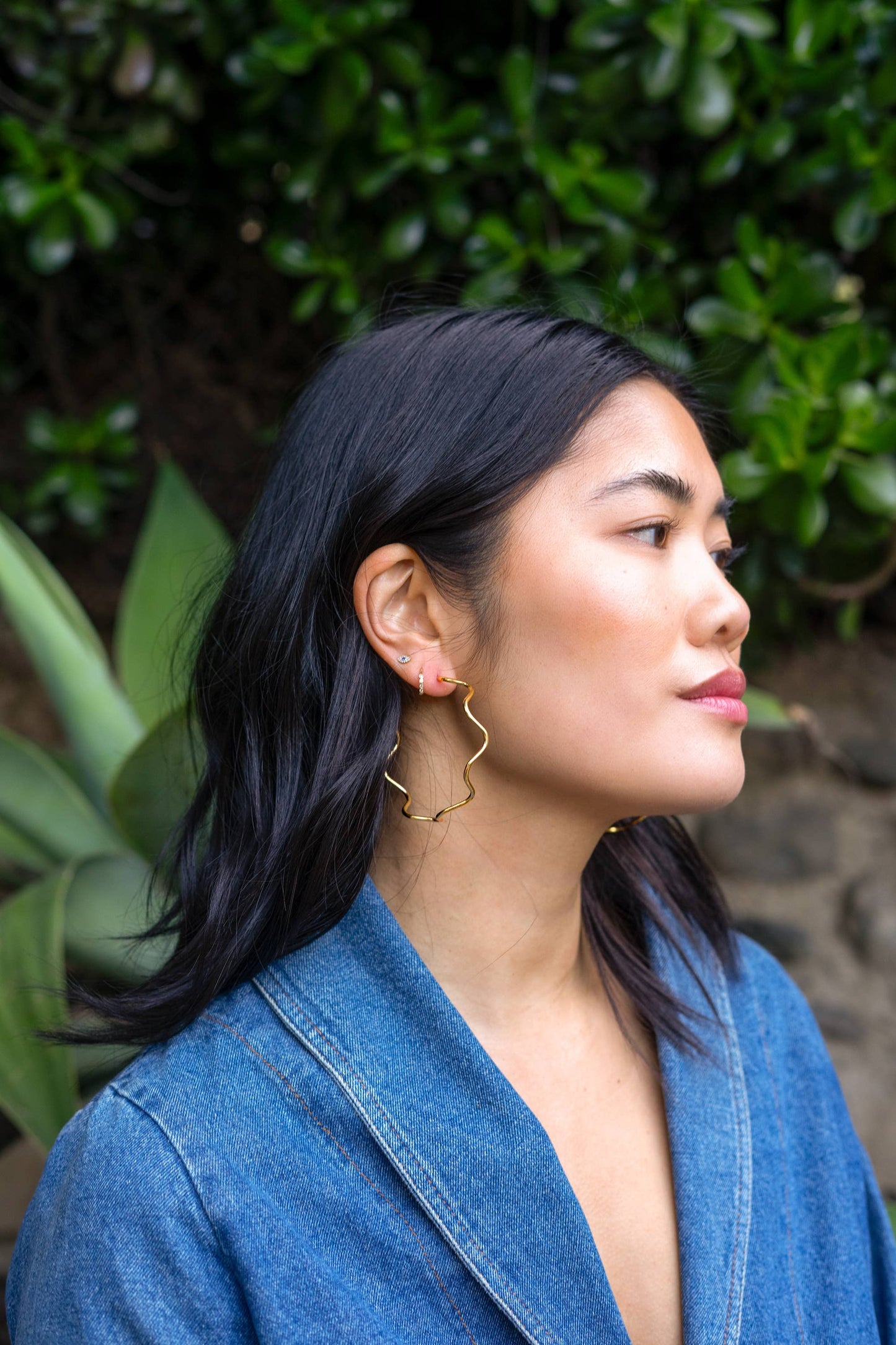 Alma Hoop Earrings- 18K Gold Plated