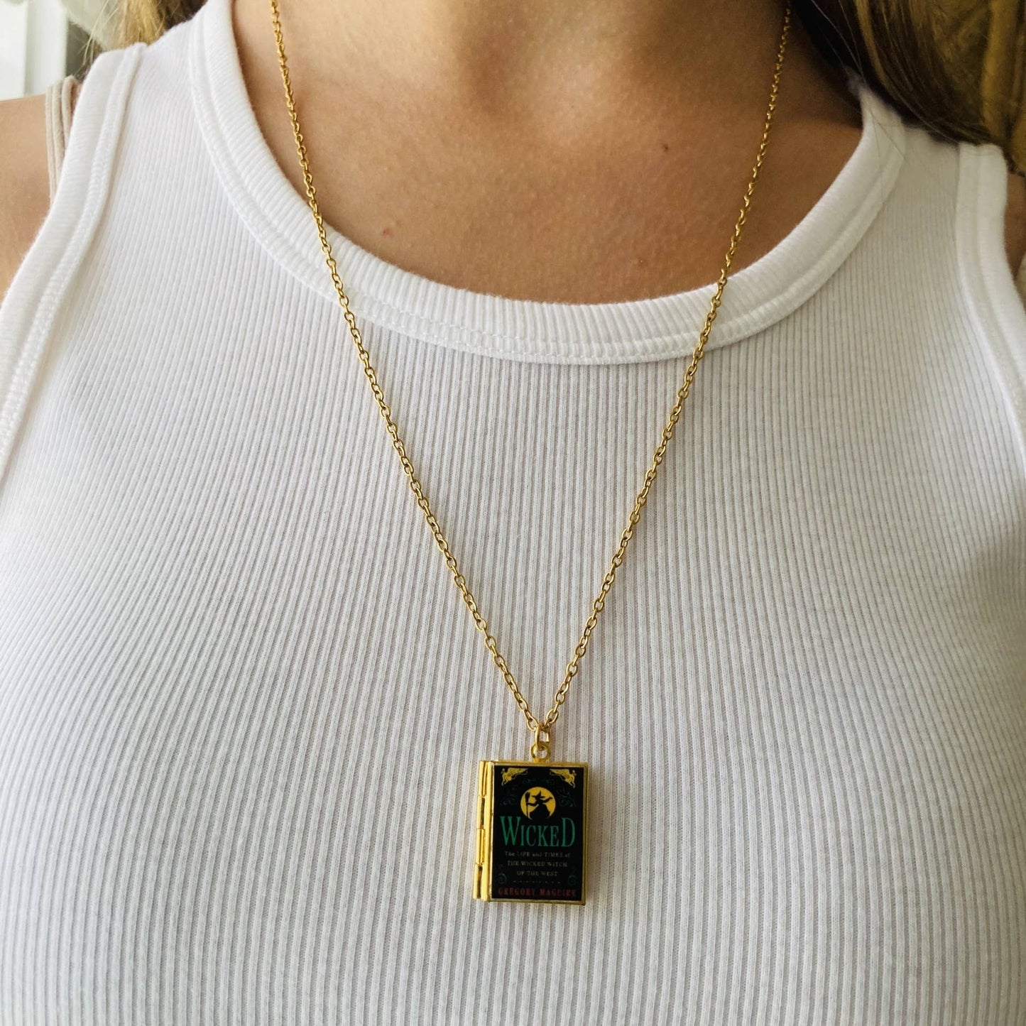 Book Locket Wicked Necklace