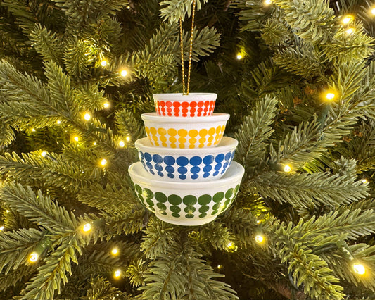 Mini New Dots Pyrex-Inspired Bowl Ornament