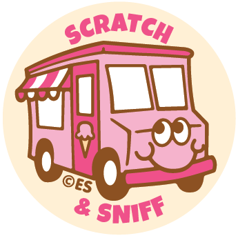 Strawberry Ice Cream EverythingSmells Scratch & Sniff Stickers
