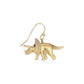 Prehistoric Times Gold Triceratops Earrings
