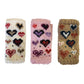 Handmade Knit Fingerless Gloves Hearts