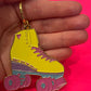 Roller Skate Preppy Gold Keychain