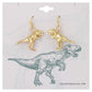 Prehistoric Times Gold Tyrannosaurus Rex Earrings