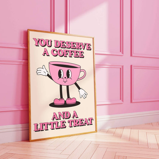 Coffee and a Little Treat Wall Print