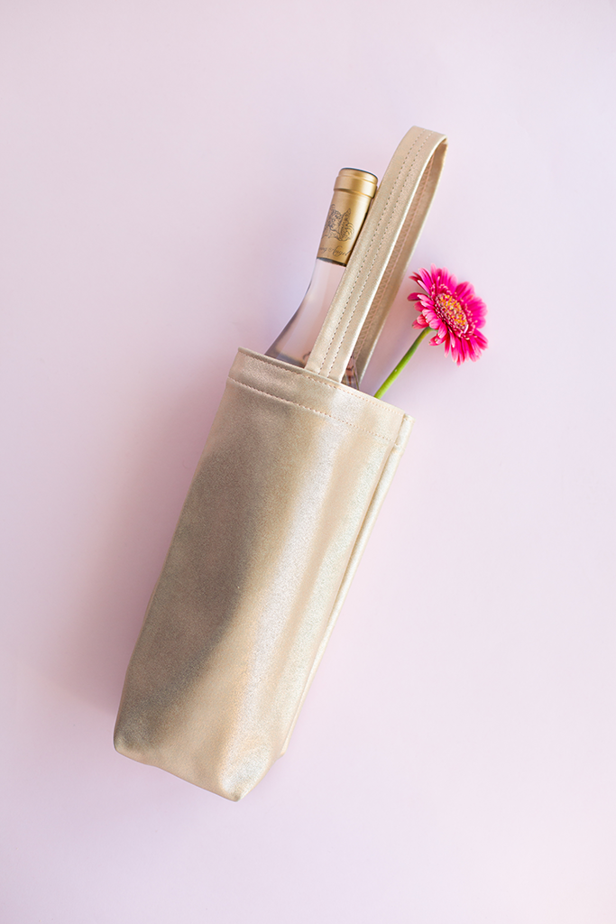 Metallic Gold Wine Bag