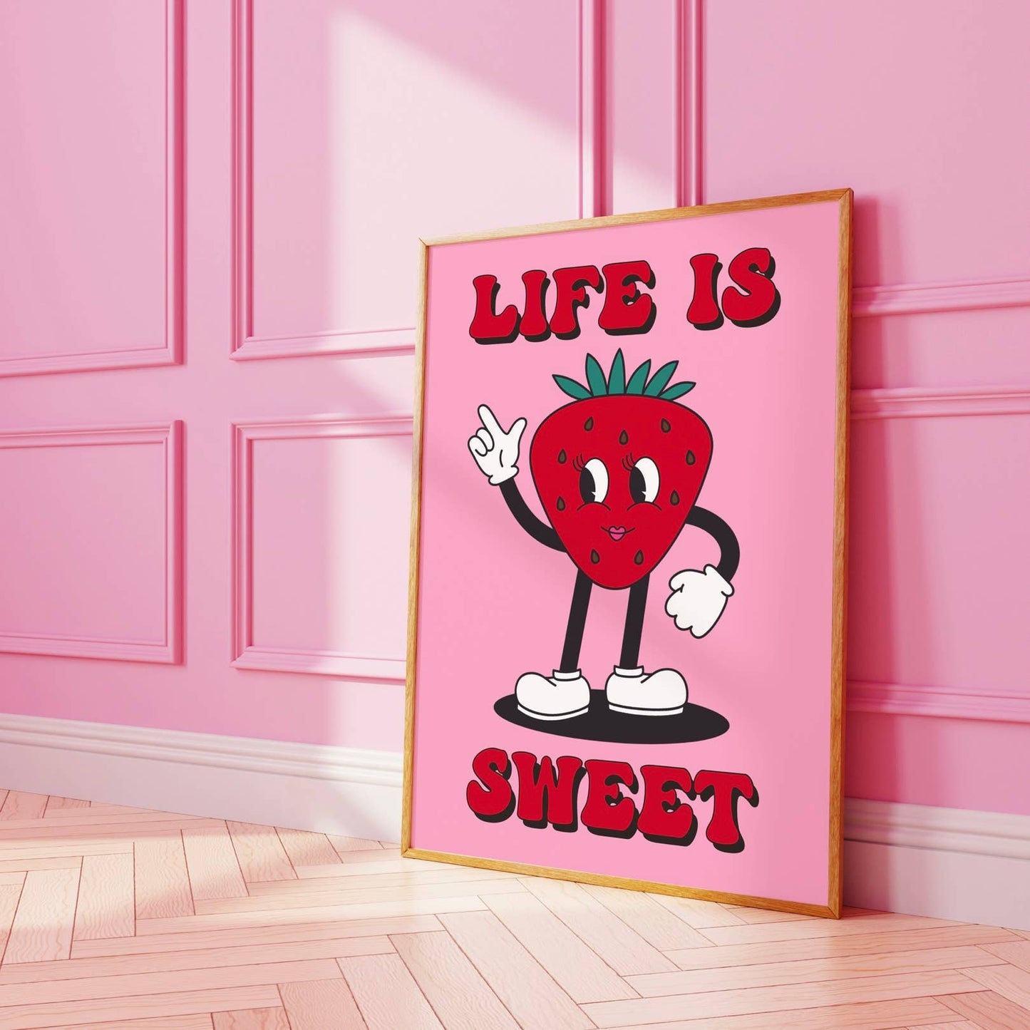 Life is Sweet Strawberry Print