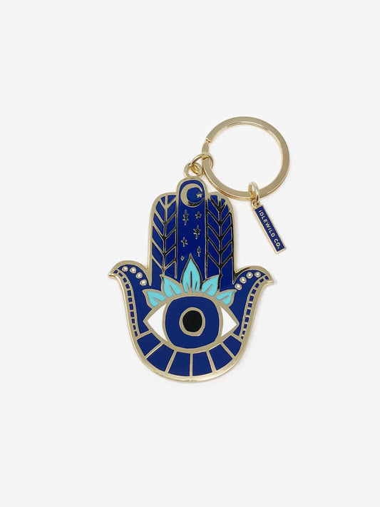Hamsa Enamel Keychain