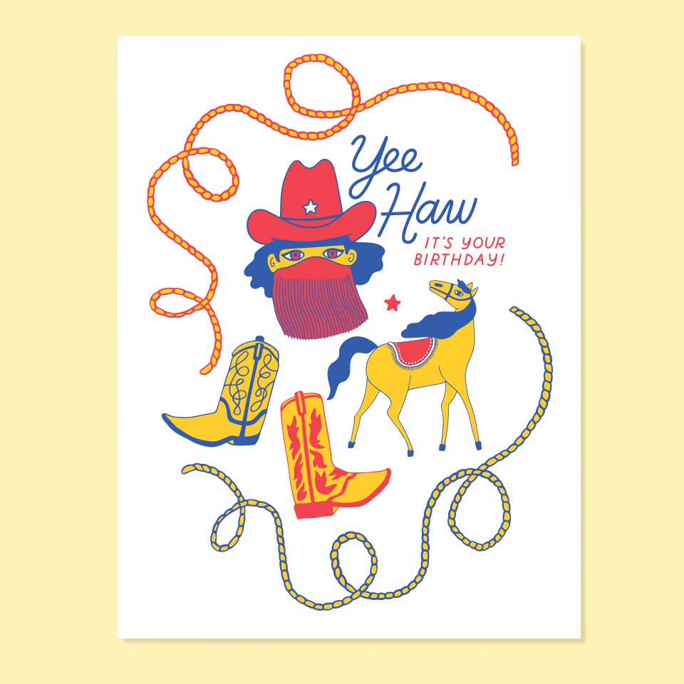 Yeehaw Bday Card