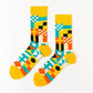 Yellow Owl Fun Socks