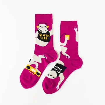 Yellow Owl Fun Socks