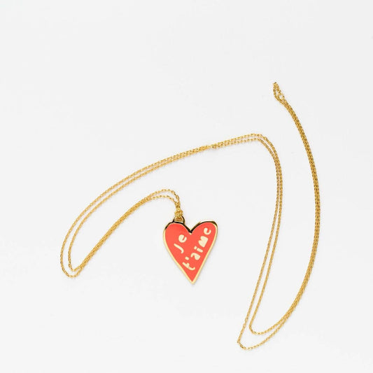 Je T'aime Heart Pendant