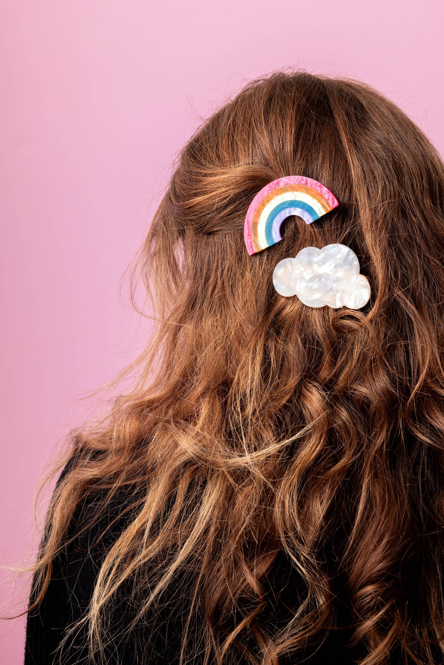 Rainbow + Cloud Hair Clip Set