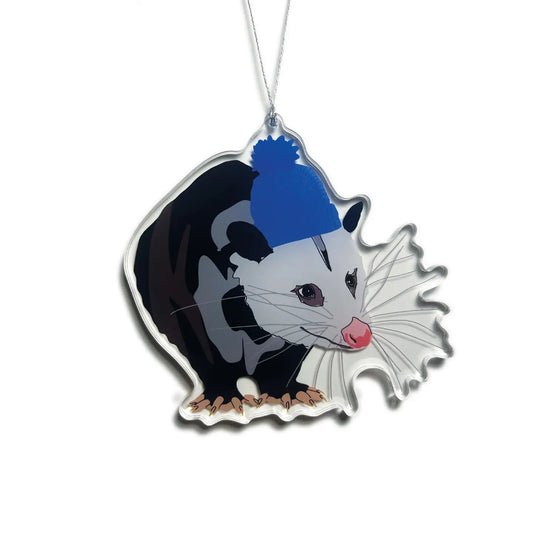 Opossum in a Hat Christmas Ornament
