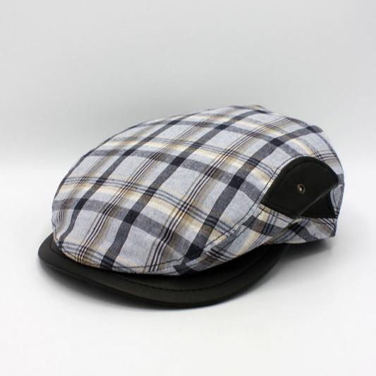 The Vented Plaid Italian Flat Cap by Hologramme Paris