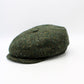 The Irish Green Herringbone Fleck Wool Newsboy Cap by Hologramme Paris