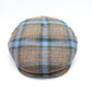 The "Blue and Brown Tartan" - Merino Wool Pub Cap by Hologramme Paris