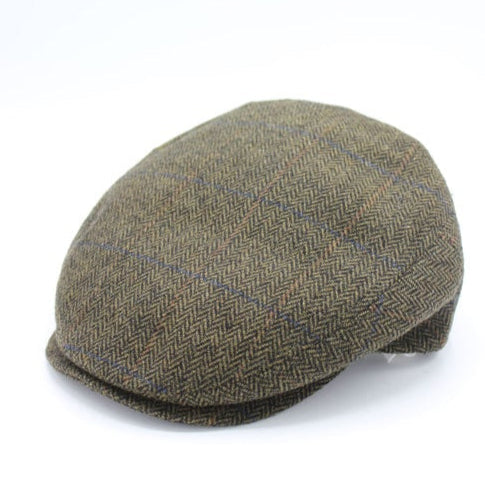 The "Green Check Bone"  Pub Cap by Hologramme Paris