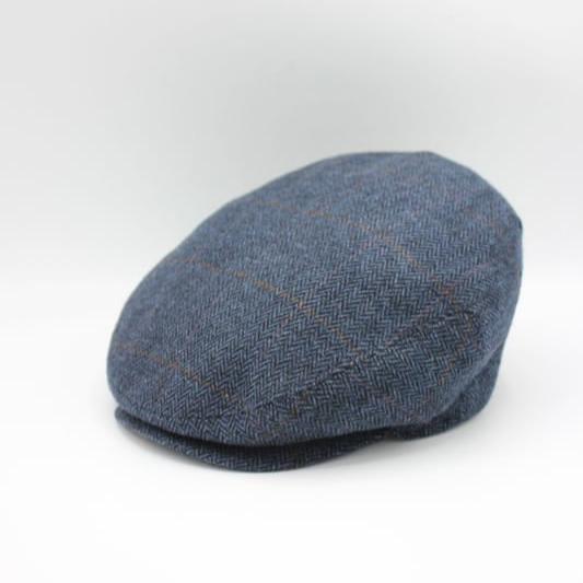 The "Blue Check Bone"  Pub Cap by Hologramme Paris