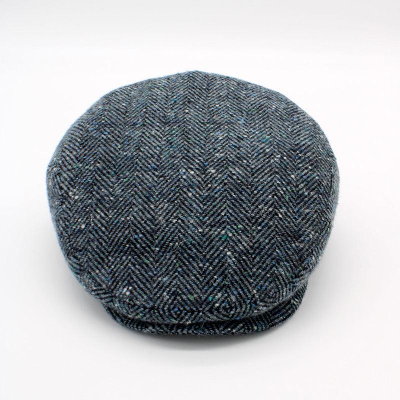 The "Blue Fleck Herringbone" Flat Cap by Hologramme Paris - HOLIDAY SPECIAL