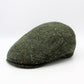 The Irish Green Herringbone Fleck Wool Flat Cap by Hologramme Paris