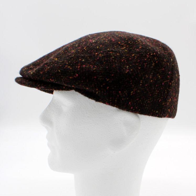 The Colorburst Herringbone Flat Cap by Hologramme Paris