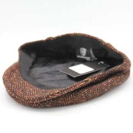 The Rusty Herringbone Flat Cap by Hologramme Paris