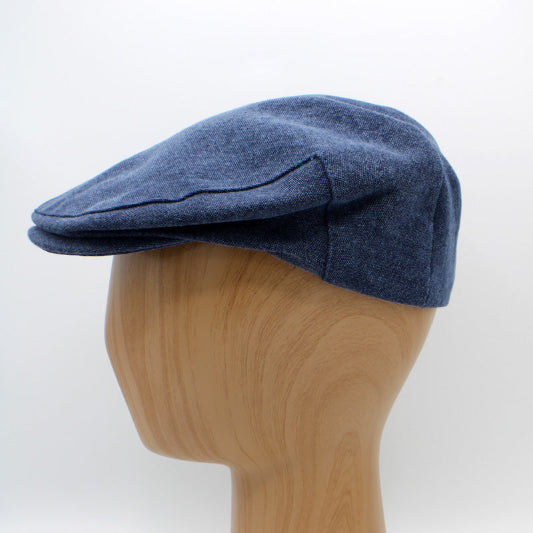 The "Bootlegger" - Denim Summer Flat Cap by Hologramme Paris