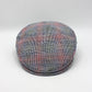 The Edge Plaid Italian Linen Flat Cap by Hologramme Paris