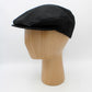 The Everyday Black Summer Linen Flat Cap by Hologramme Paris