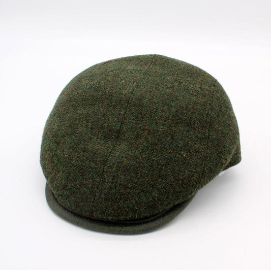 The "First Class Green" Pub Flat Cap by Hologramme Paris