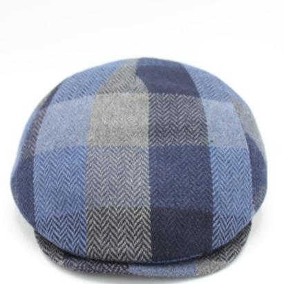 The "FunkyBrims Blue Tweed" Pub Cap by Hologramme Paris