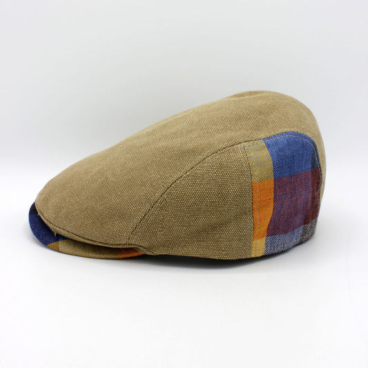 The "RainRunner" - Beige Water Repellent Flat Cap by Hologramme Paris
