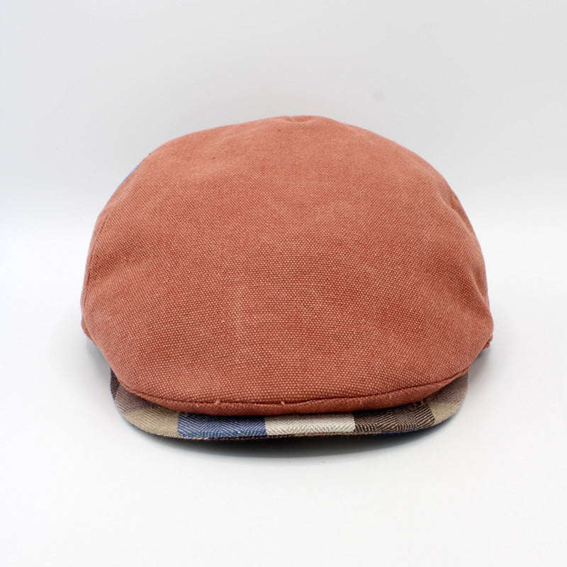 The "RainRunner" - Orange Water Repellent Flat Cap by Hologramme Paris