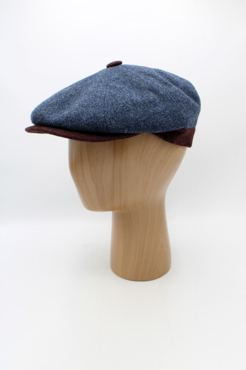 The "First Class Indigo" Newsboy Cap by Hologramme Paris