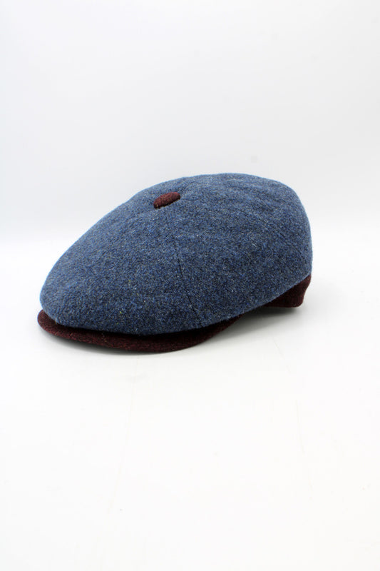 The "First Class Indigo" Newsboy Cap by Hologramme Paris