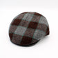 The "Ice Plaid" - Burgundy Lana Wool Pub Cap by Hologramme Paris