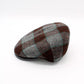 The "Ice Plaid" - Burgundy Lana Wool Pub Cap by Hologramme Paris