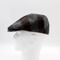 The "Ice Plaid" - Burgundy Lana Wool Pub Cap by Hologramme Paris