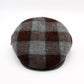 The "Ice Plaid" - Burgundy Lana Wool Pub Cap by Hologramme Paris