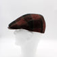 The "Fire Plaid" - Burgundy Lana Wool Pub Cap by Hologramme Paris