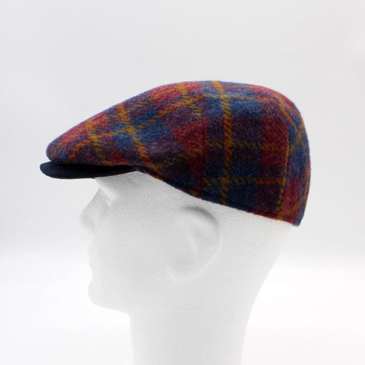 The "Harbour Tartan" - Wool Flat Cap by Hologramme Paris